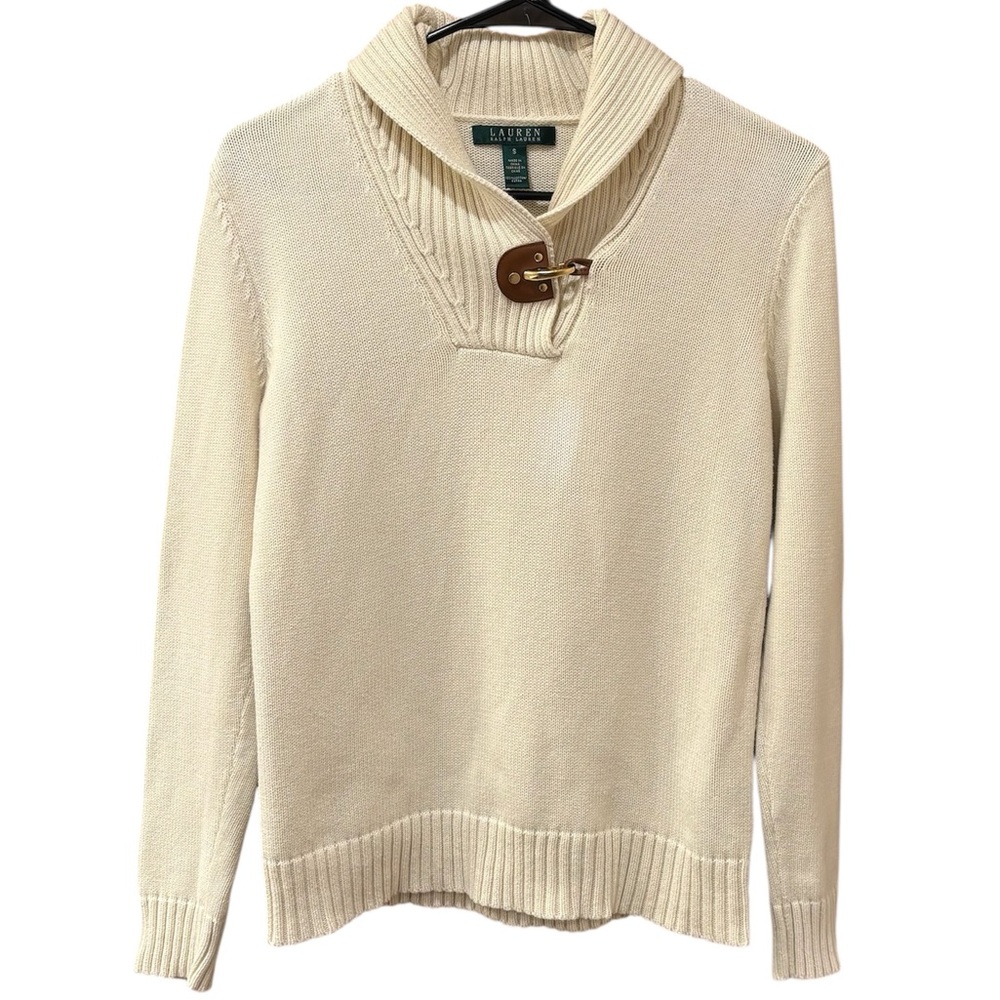 (Ralph) Lauren Women's Cream Cotton Sweater Sz S